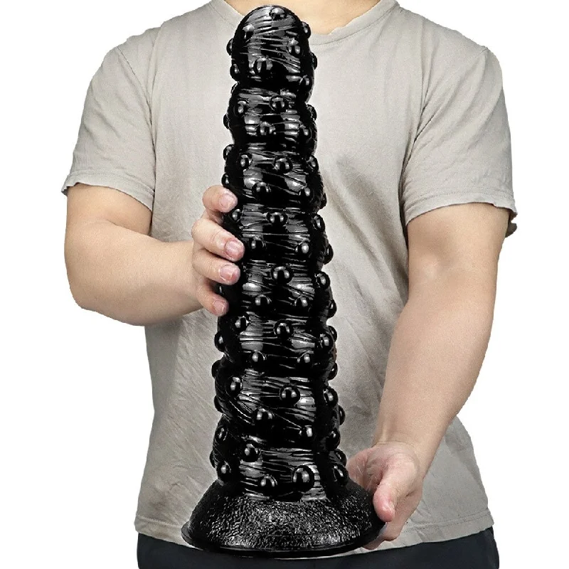 Obsidian-black dildo-Manhood Eraser Sissy Monster Dildo