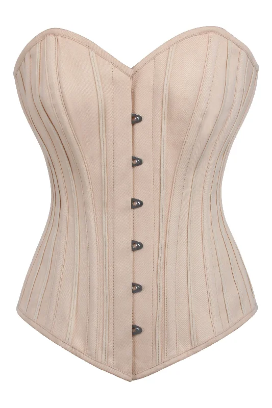 sex toy for couples with adjustable settings accessories-lubricant for dive regulators-Beige Cotton Overbust Corset