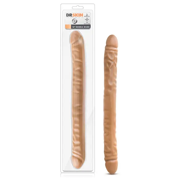 Brushed-steel dildo-Blush Dr. Skin 18 in. Double Dildo Tan