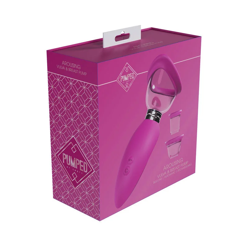 Portable male pleasure-Pumped Arousing Automatic Rechargeable Vulva & Breast Pump Pink