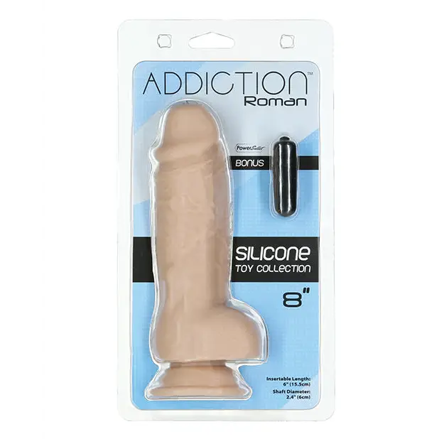 Reflective dildo-Addiction 8" Roman Dildo - Beige