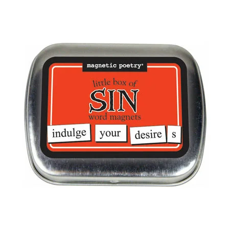 Realistic stroking toy-Magnetic Poetry Little Box of Sin Word Magnets