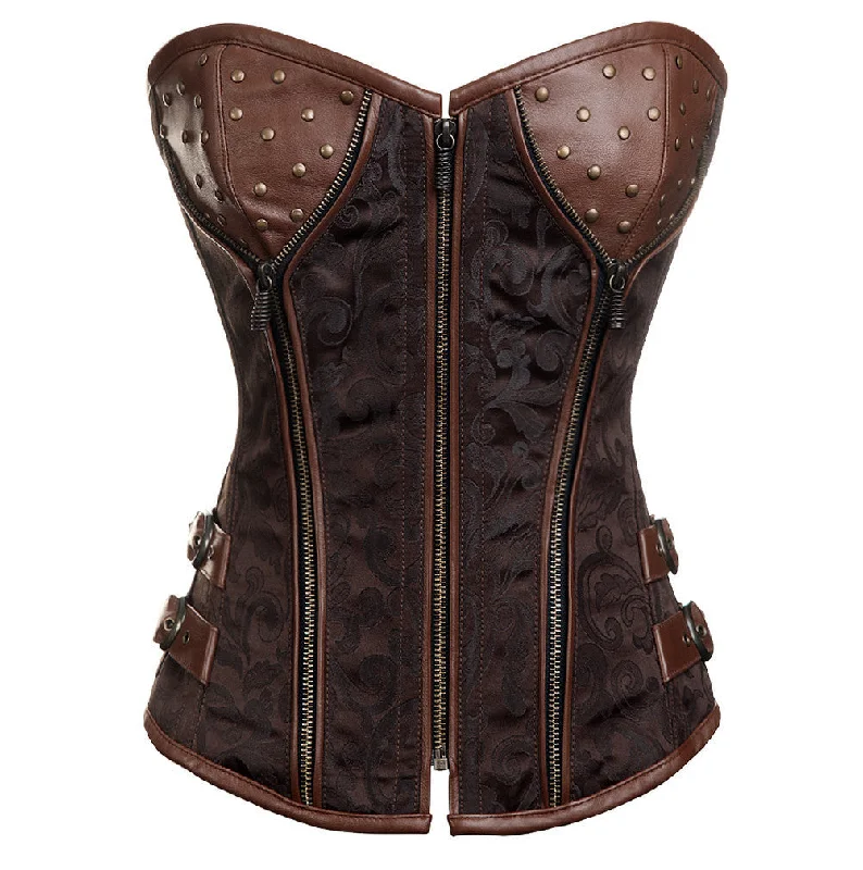 corset with sheer applique-Lidia Custom Made Corset