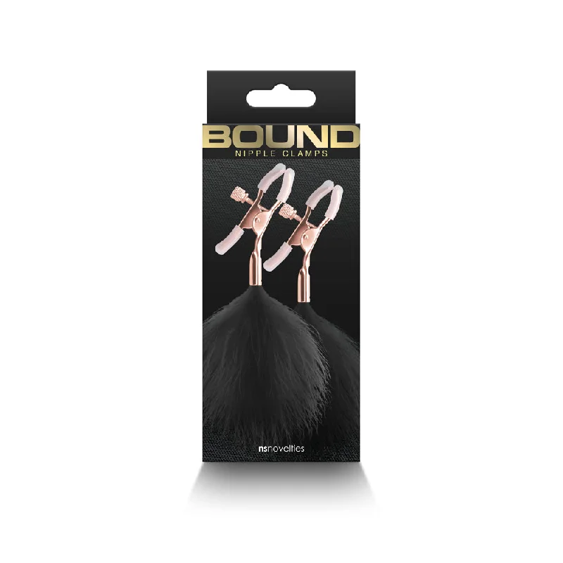 Tiny masturbator toy-Bound Nipple Clamps F1 Black