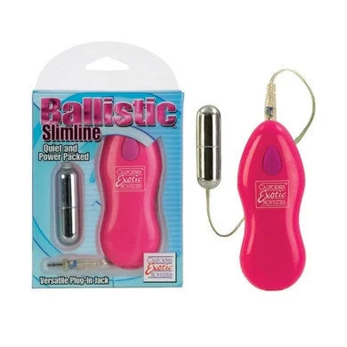 rechargeable cock ring for men accessories-lubricant for roller coaster brakes-Ballistic Slimline Bullet - Pink