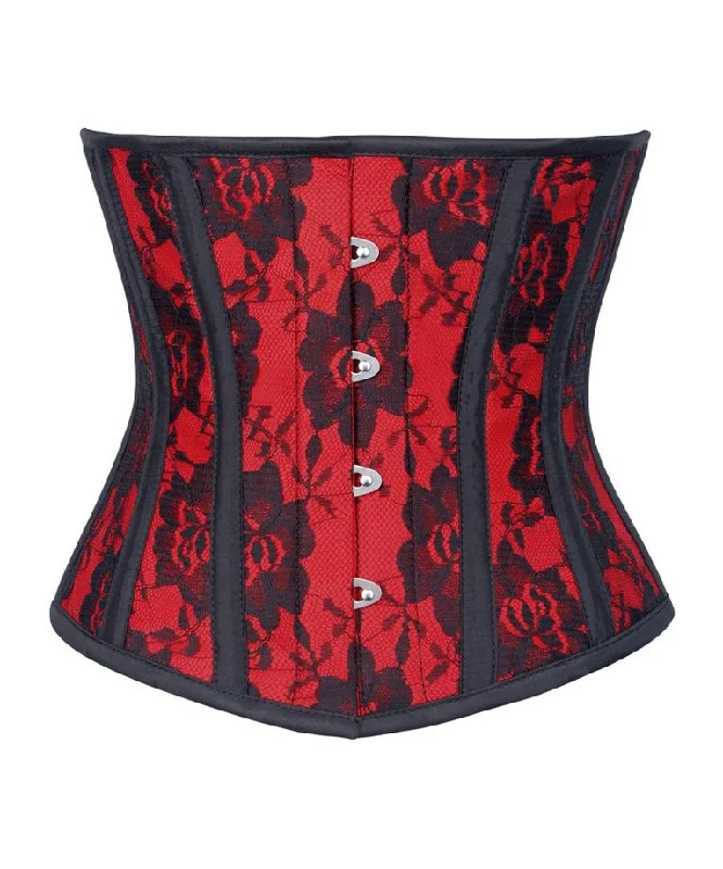 corset with lace piping-Robbyen Corset for Waist Training & Posture Correction