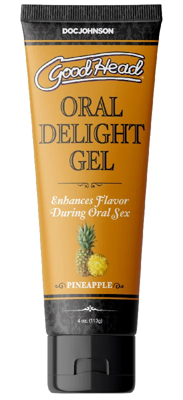 lubricant for seesaws-Goodhead - Oral Delight Gel - Pineapple - 4 Oz.