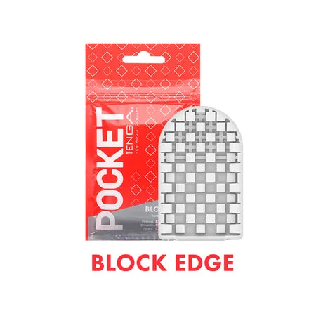 Vibrating stimulation sleeve-Tenga Pocket Masturbator Sleeve Block Edge