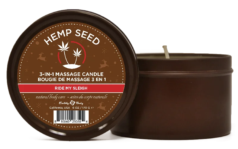 lubricant for arrow rests-Hemp Seed 3-in-1 Massage Candle Ride My Sleigh  6oz/ 170 G