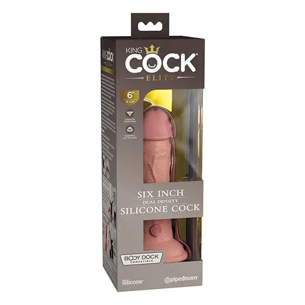 Vegan dildo-King Cock Elite 6" Dual Density Silicone Dildo