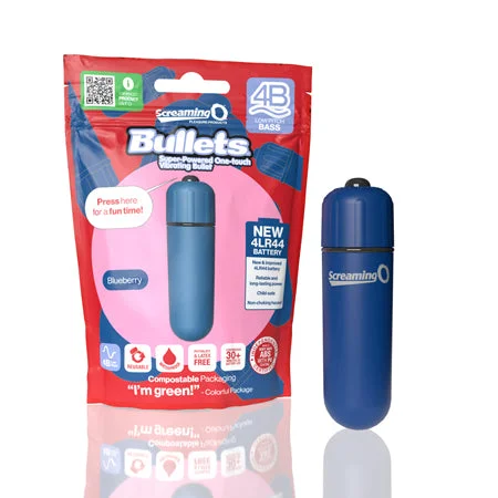 Stimulation gadget sleeve-Screaming O 4B Bullet Vibrator Blueberry