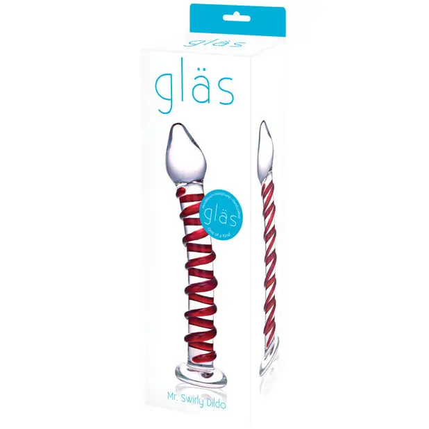 Stained dildo-Glas Mr Swirly Spiral Glass Dildo