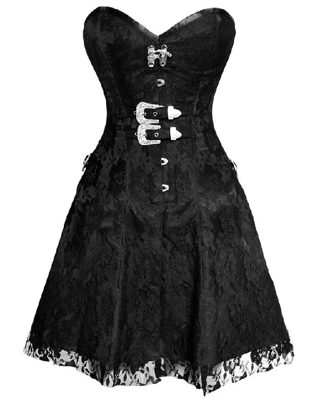 corset with lace detailing-Noel Custom Made Corset Dress