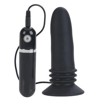 vibrating dildo set with different attachments accessories-lubricant for compass lids-10-Function Adonis Vibrating Probe - Black