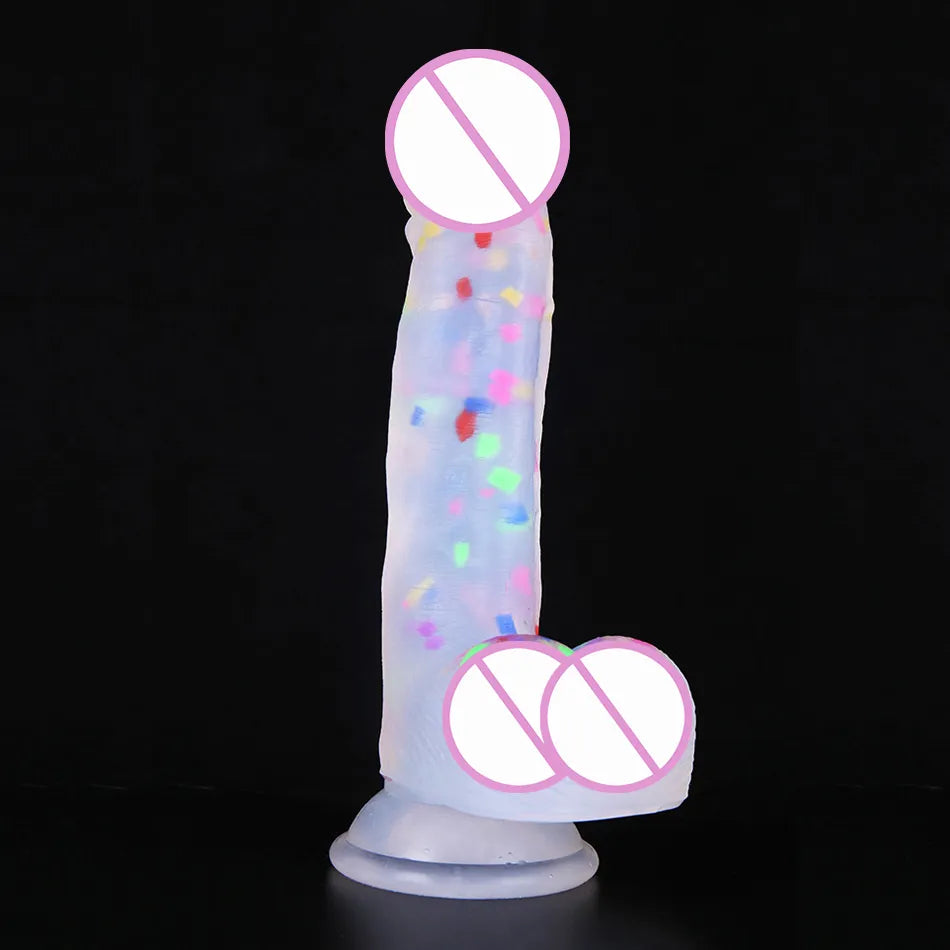 Polished-metal dildo-jelly Medical Silicone Dildo Realistic Strapon