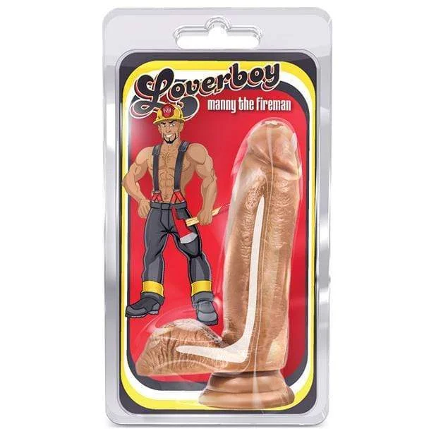 Denim dildo-Blush Novelties - Loverboy Manny the Fireman Dildo (Brown)