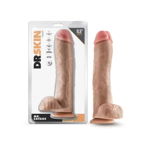 Blossom dildo-Blush Dr. Skin Mr. Savage 11.5 in. Dildo with Balls Beige