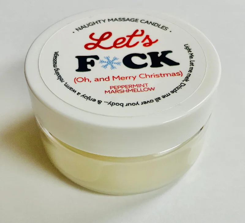 lubricant for carnival games-Let's Fuck Massage Candle - Peppermint Marshmallow 1.7 Oz