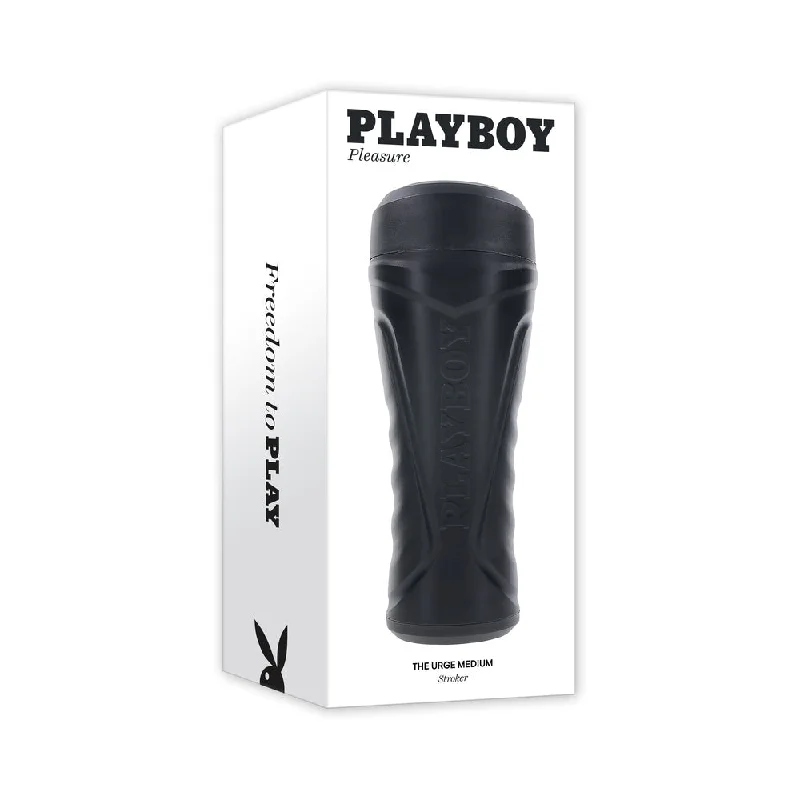 Snug masturbator fit-Playboy The Urge Medium Stoker Non Vibrating TPE Black