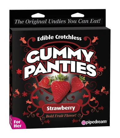 vibrating cock sleeve for solo stimulation accessories-lubricant for rooftop garden sprinklers-Edible Crotchless Gummy Panties - Strawberry