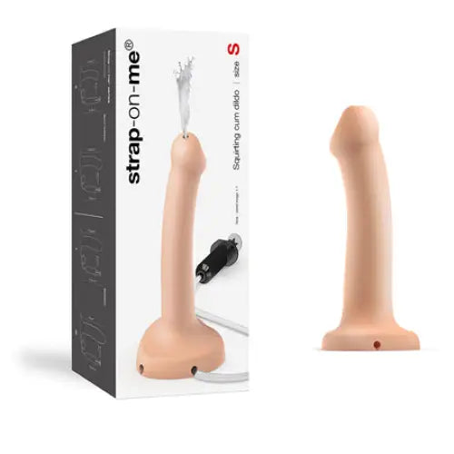 Silicone-blend dildo-Strap-On-Me Squirting Cum Semi-Realistic Silicone Dildo Vanilla S (fluid not included)