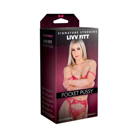 Lightweight stimulation toy-Signature Strokers Livv Fitt ULTRASKYN Pocket Pussy Vanilla