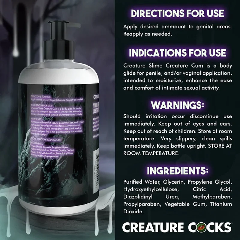 lubricant for board game spinners-16oz Creature Slime Creature Cum Unscented Jizz - Lubricant - Clear