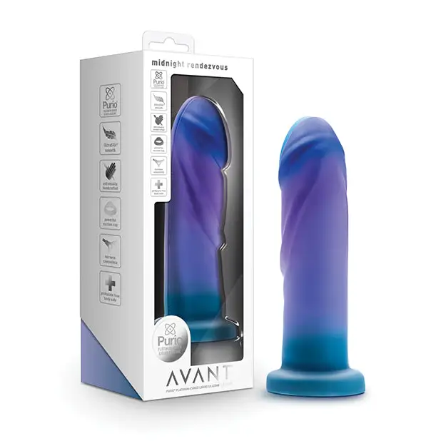 Wired dildo-Blush Avant Midnight Rendezvous Silicone Dildo - Ocean Blue