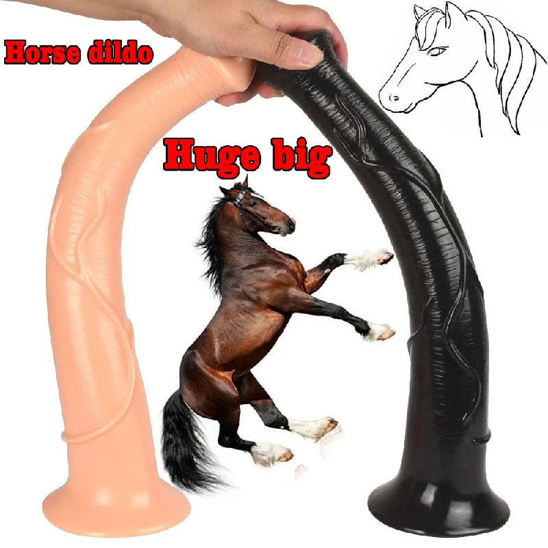 Cable-free dildo-42*6.5cm Long Realistic Horse Dildo Big Thick Animal Penis Sex Toys For Woman Vaginal Butt Massage Masturbation Huge Cock Dick