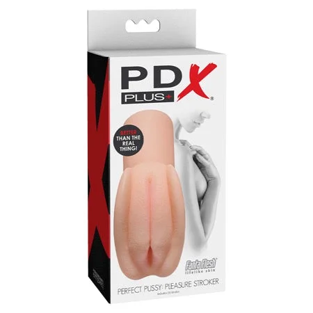 Innovative stroking toy-PDX Plus Perfect Pussy Pleasure Stroker Beige