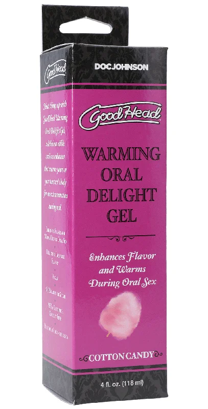 lubricant for parallel bars-Goodhead - Warming Oral Delight Gel - Cotton Candy - 4 Fl. Oz.