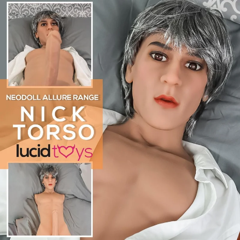 Raven dildo-Neodoll Allure - Nick Head With Male Sex Doll Torso - Brown - 23cm Dildo