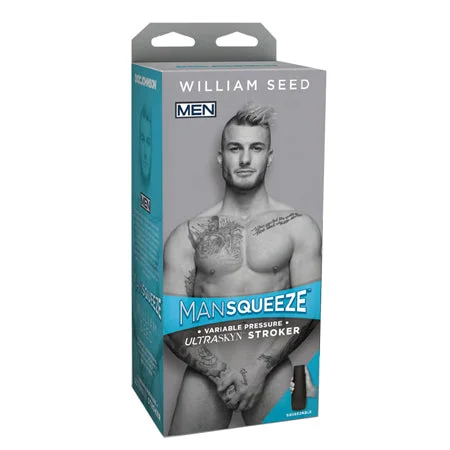 Rechargeable stroking sleeve-Man Squeeze - William Seed - ULTRASKYN Stroker - Ass Vanilla