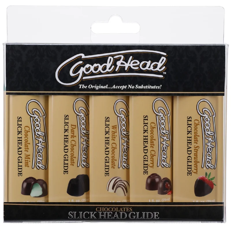 lubricant for volleyball poles-Goodhead - Slick Head Glide - Chocolate - 5 Pack - 1 Fl. Oz.