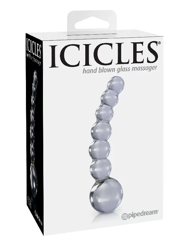 lubricant for harness clips-Icicles Number 66 Clear Non-Vibrating Glass Probe - Luxurious Hand-Blown Massager