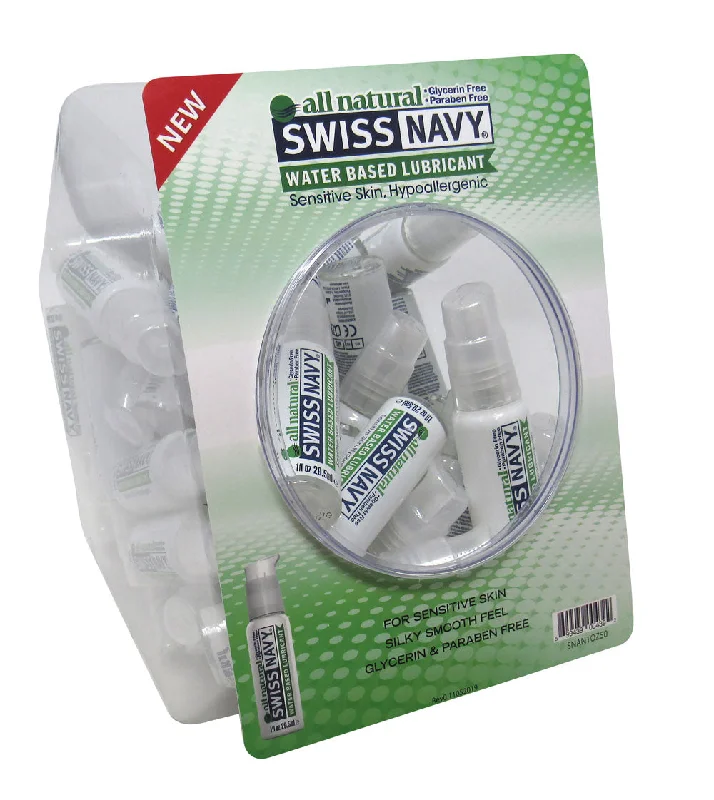 lubricant for snorkel valves-Swiss Navy All Natural 1 Oz 50pc Fishbowl