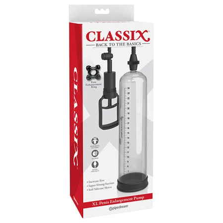 Innovative stroking sleeve-Pipedream Classix XL Penis Enlargement Pump Clear/Black