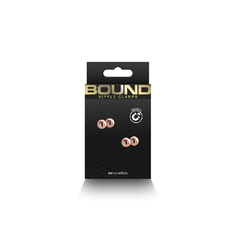 Flexible pleasure device-Bound Nipple Clamps M1 Rose Gold