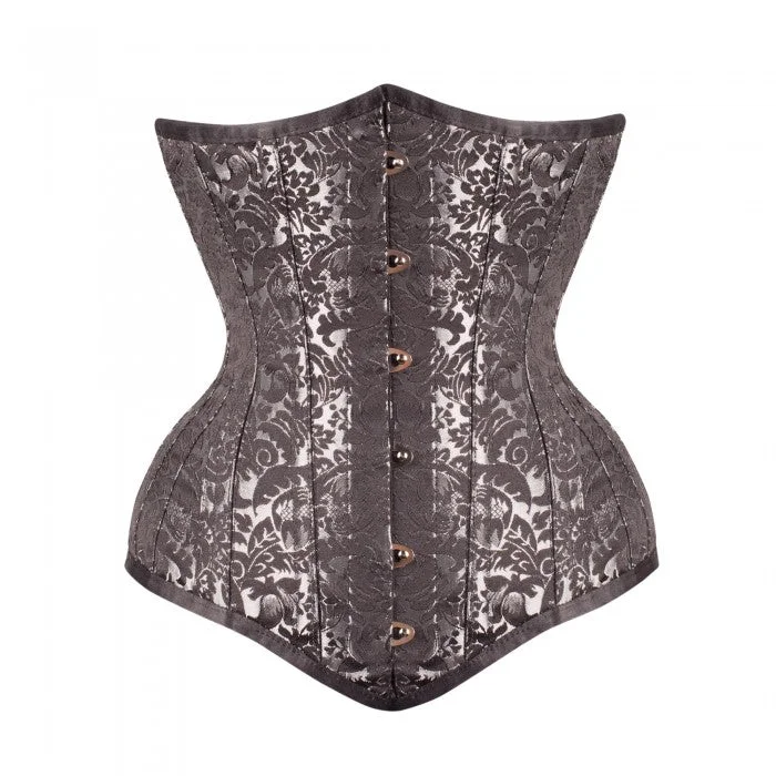 corset for alternative applique-Nava Steel Boned Waist Taiming Corset With Hip Gores