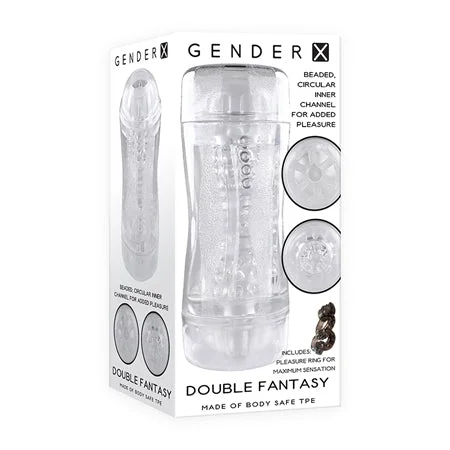 Quiet gadget toy-Gender X Double Fantasy Dual Entry Stroker Clear