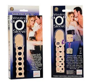 vibrating toy for nipple stimulation accessories-lubricant for crop dusters-Vibrating O Sleeve - Ivory