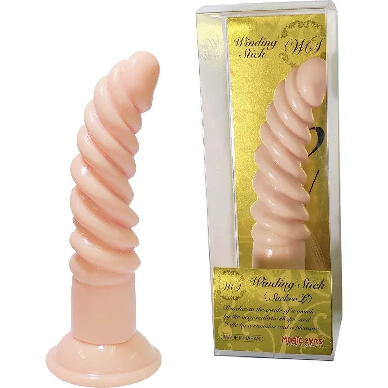 Dense dildo-Magic Eyes - Winding Stick Sucker L Dildo (Beige)