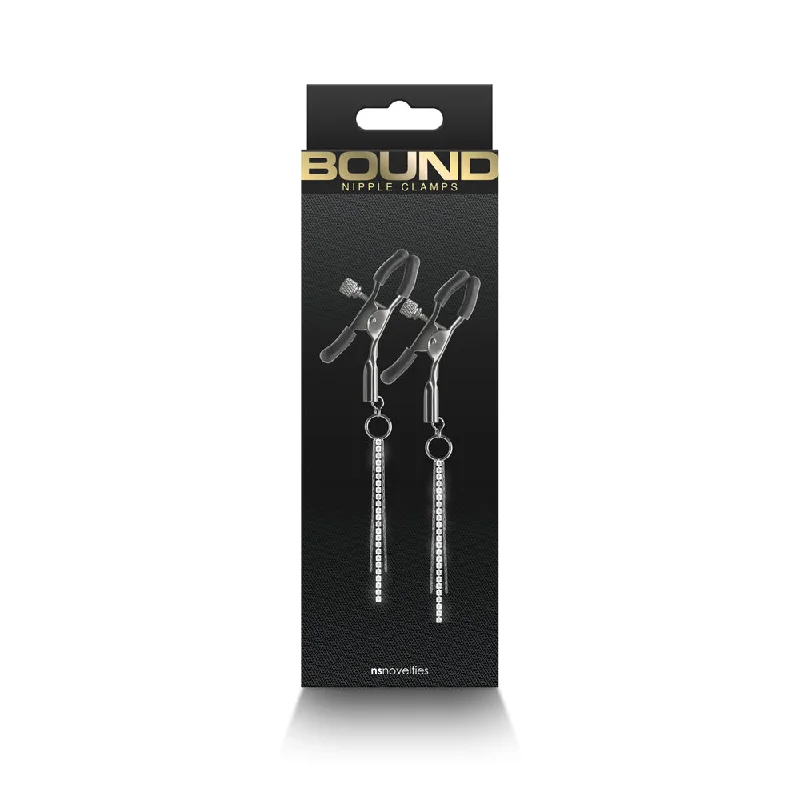 Soft-grip pleasure-Bound Nipple Clamps D3 Gunmetal