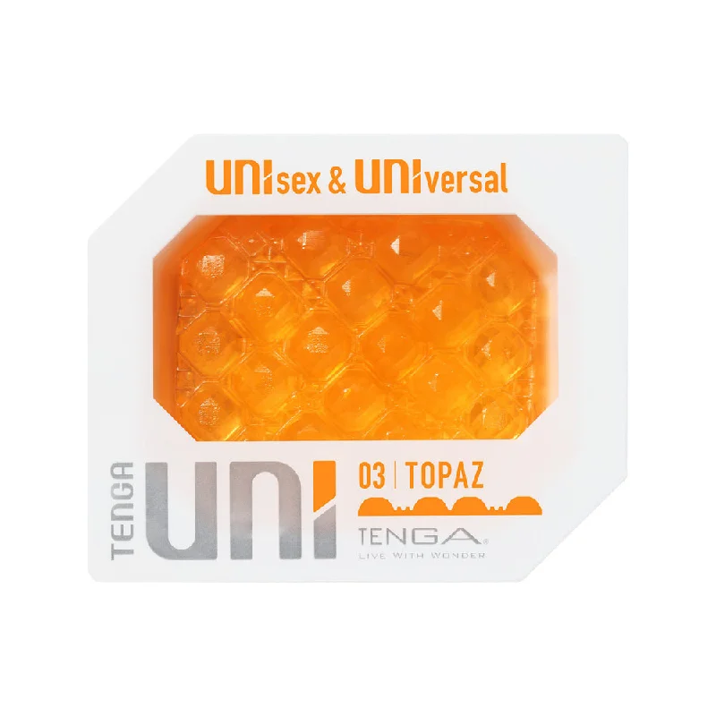 Futuristic masturbator tech-Tenga Uni Topaz