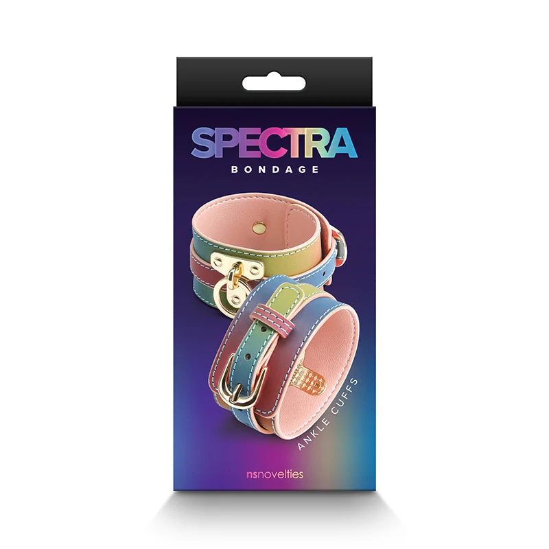 Soft gadget sleeve-Spectra Bondage Ankle Cuffs Rainbow