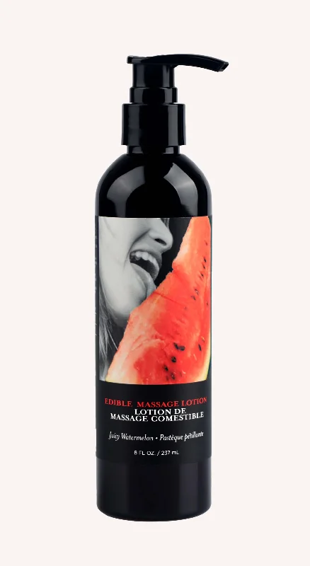 lubricant for camp ovens-Edible Massage Lotion - Watermelon - 8 Fl. Oz.