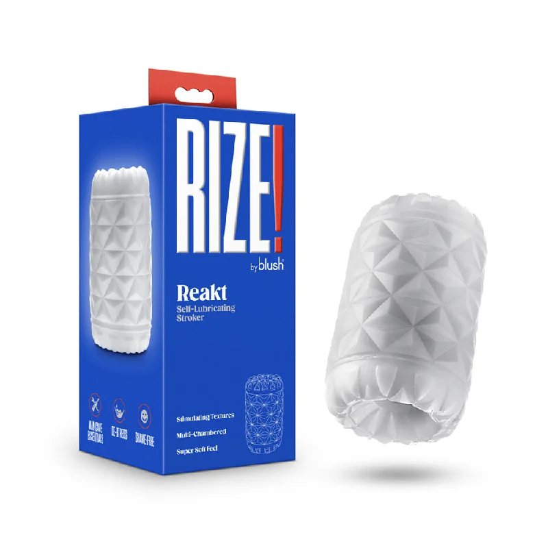 Long-life masturbator-Rize Reakt Self-Lubricating Stroker White