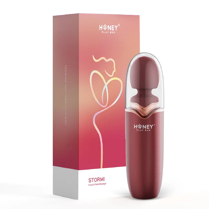 lubricant for dress forms-Stormi - Powerful Wand Massager - Red Wine