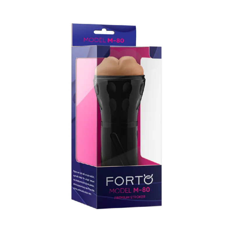 Male orgasm masturbator-Forto Model M-80 Stroker Tan