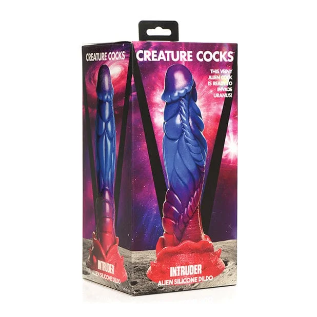 Blended dildo-XR - Creature Cocks Intruder Alien Silicone Dildo 9" (Multi Colour)